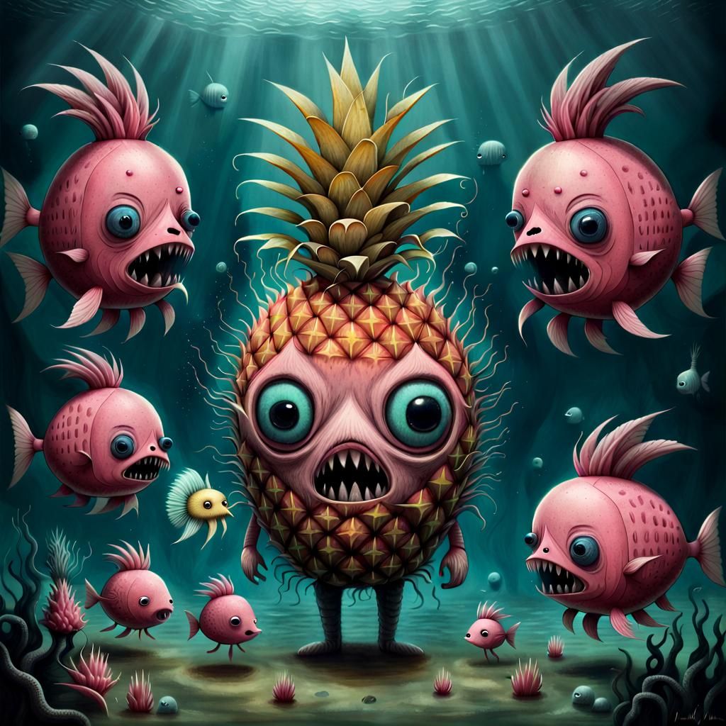 Pop Surrealism: Fantasy Ocean Adventure with Strange Charact...