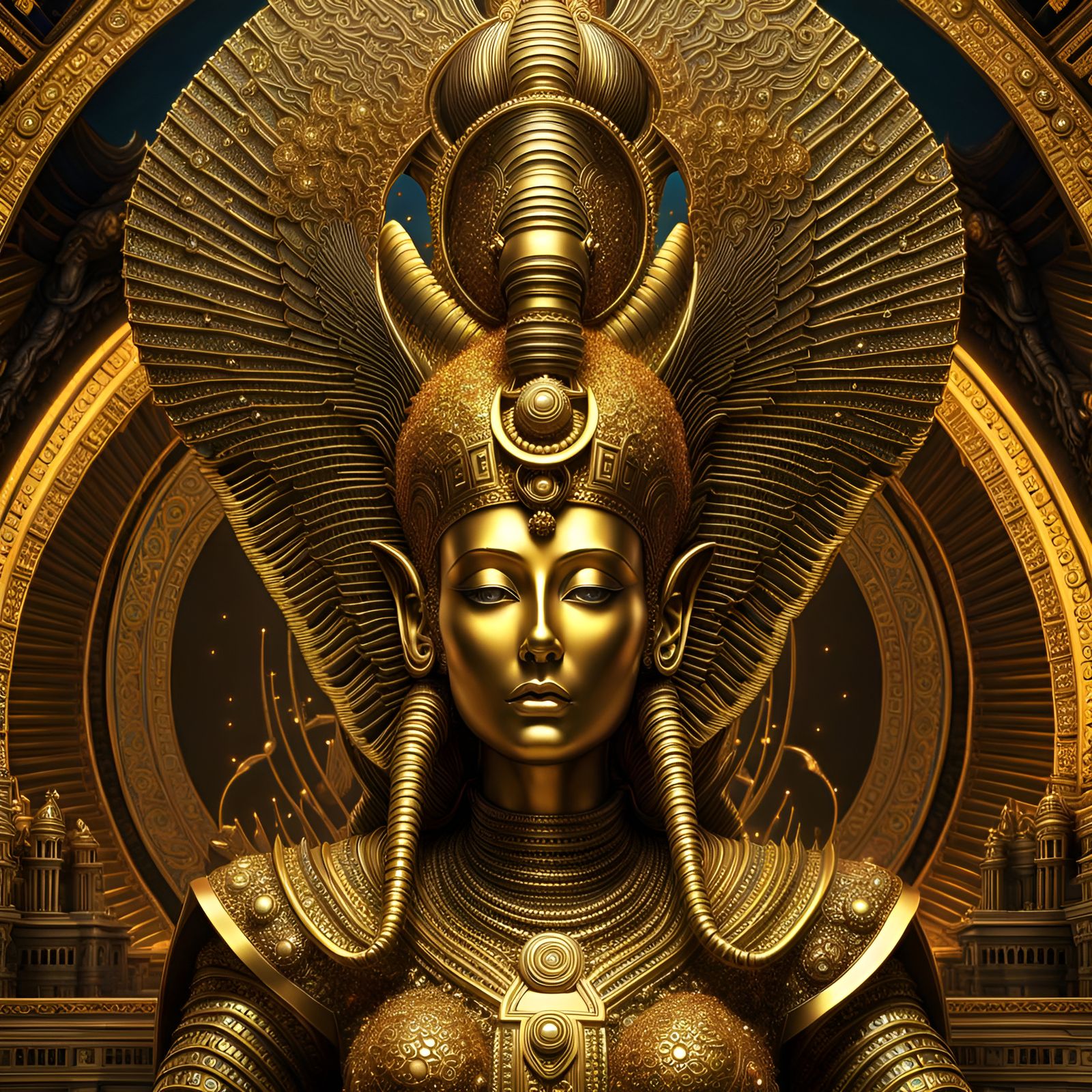 Golden Queen Bee Watches Hive Megapolis: Psychedelic Art