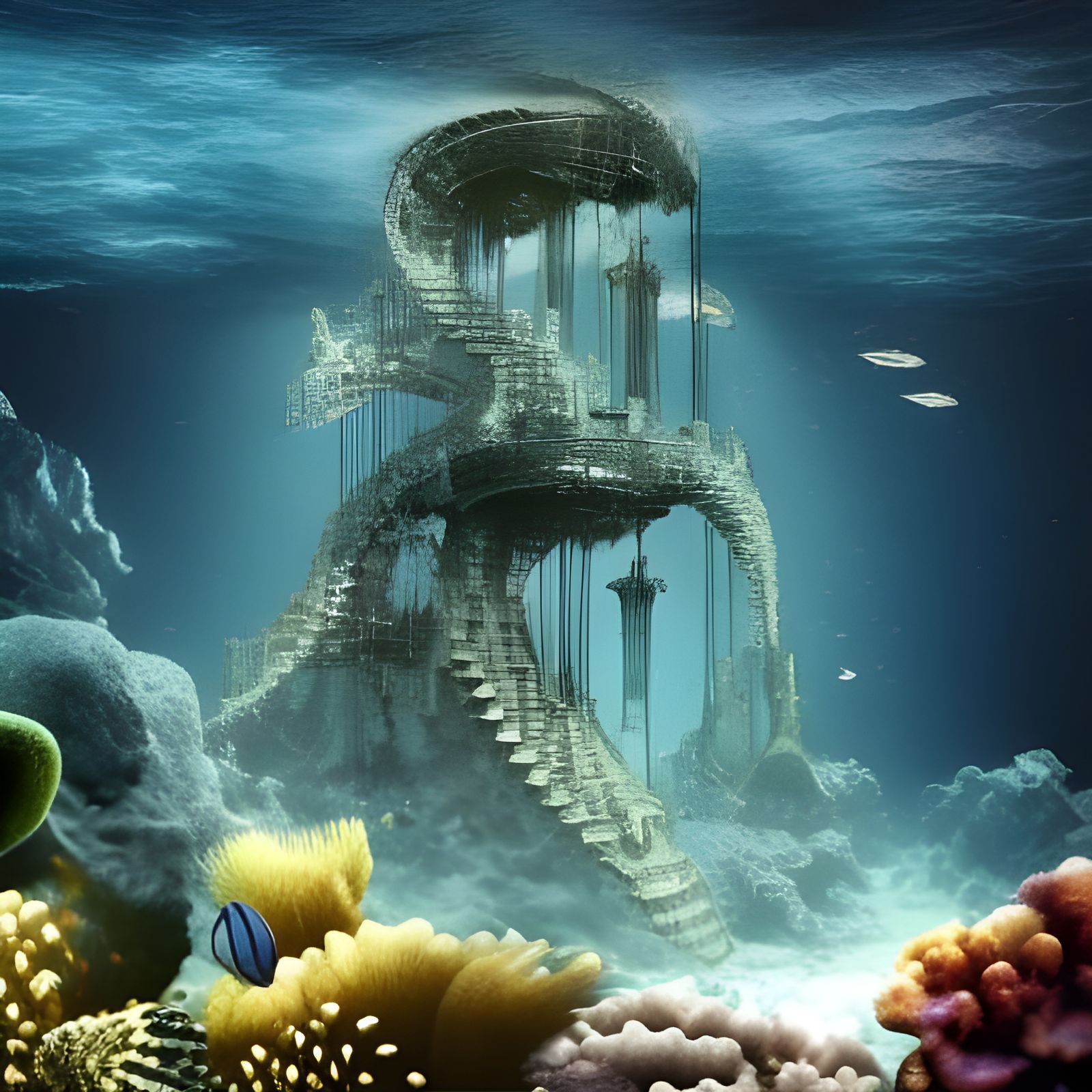 Ocean Stairs: Epic Digital Matte Painting