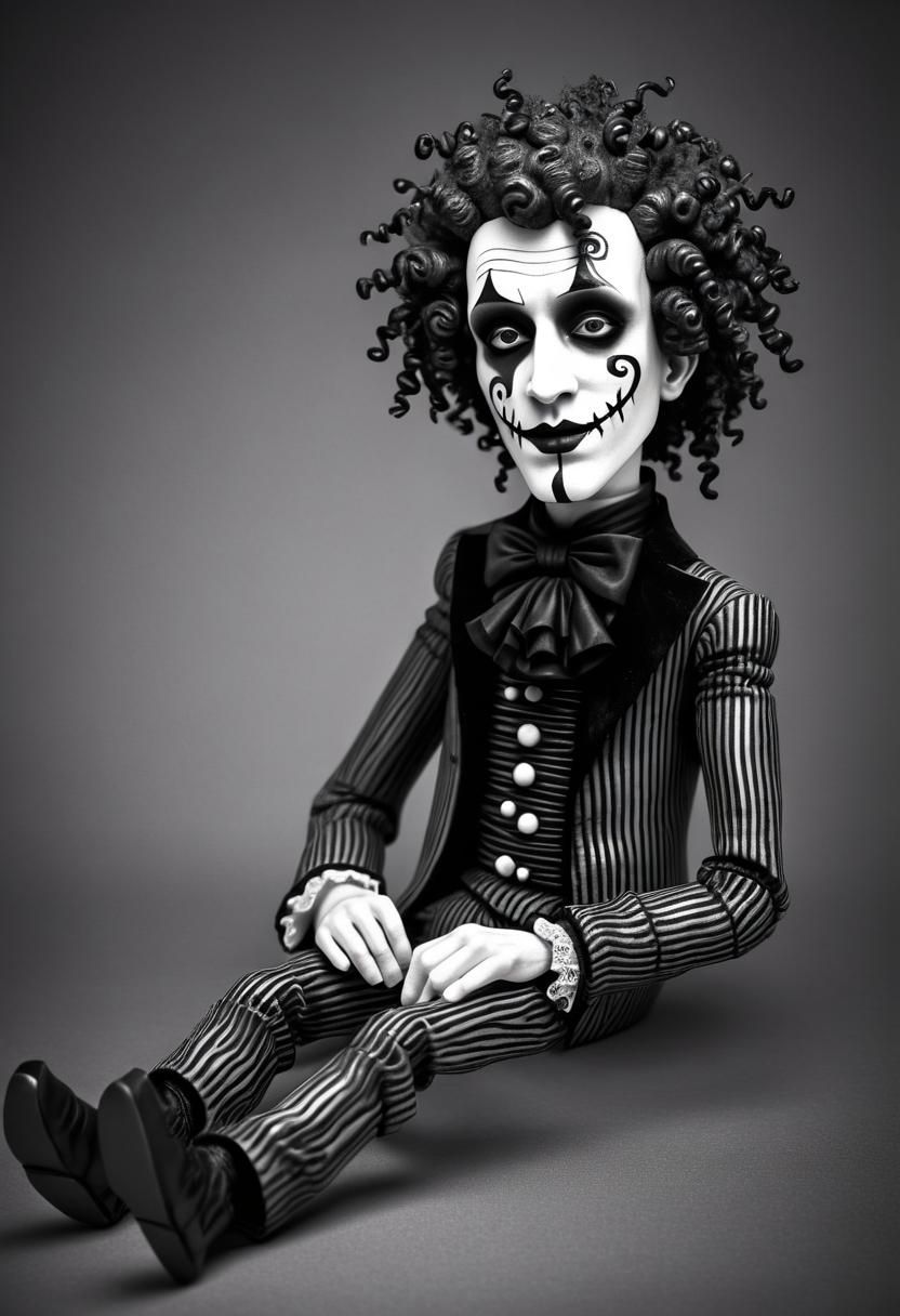 Gothic Mime Dummy with Ornate Details