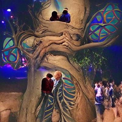 Bioluminescent Tree of Life Digital Rendering