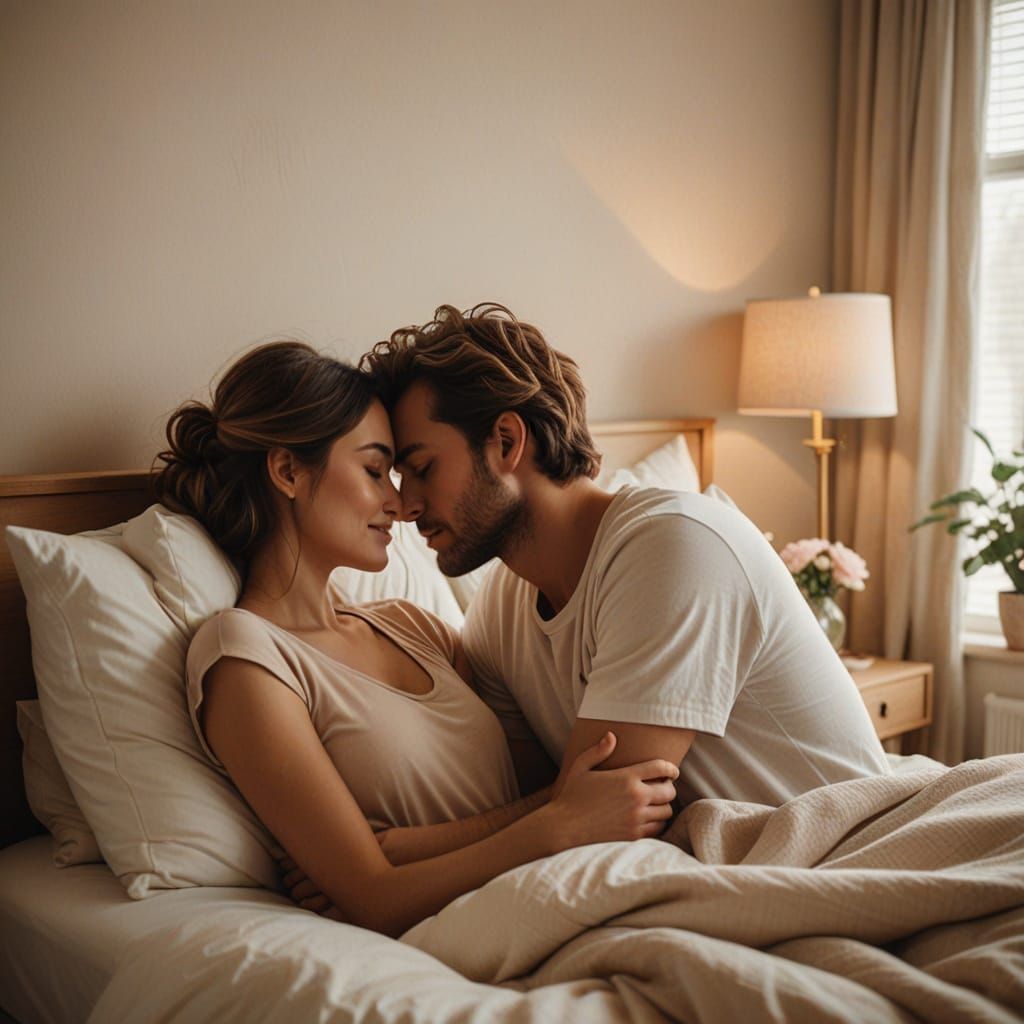 Tender Moment in Warm Golden Light