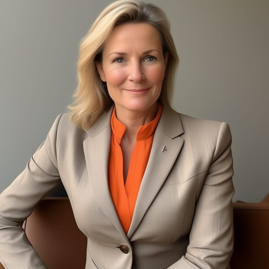 Mature Woman in Dutch Business Suit