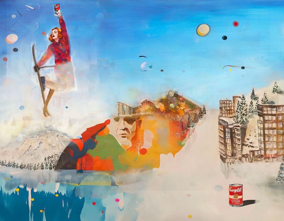 vibrant colors and benday dots