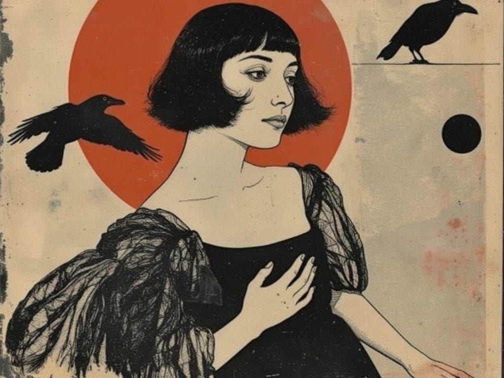 Art Deco Fashion Illustration in Vogue Style