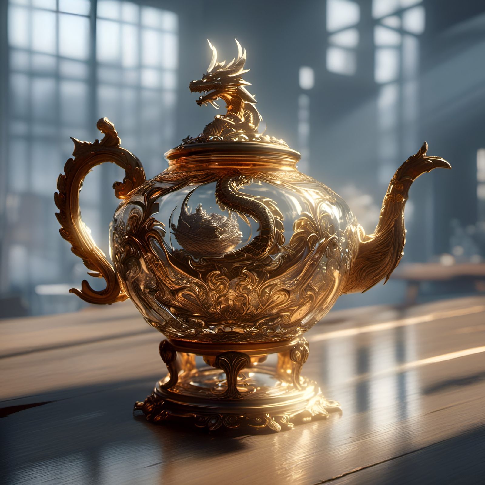 Crystal Dragon Teapot