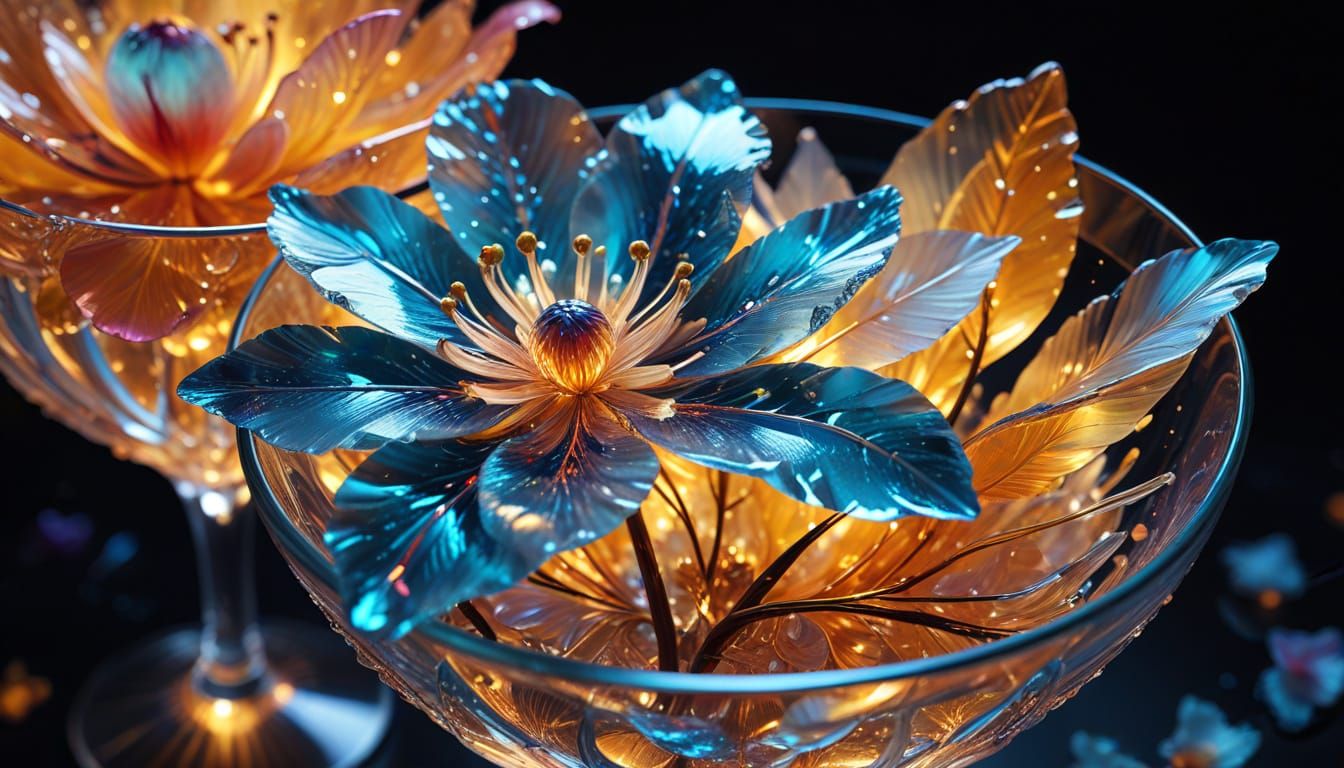 Hyper-Futuristic Cocktails in Sculpted Glassware