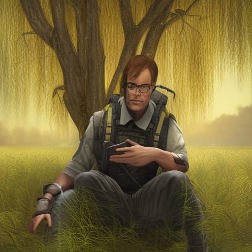 Dr. Daniel Jackson Portrait in Hyperrealistic Style