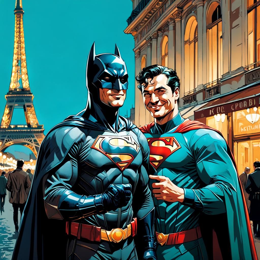 Batman and Superman's Romantic Paris Vacation