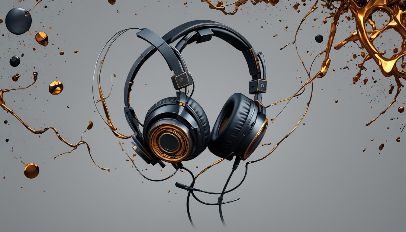 Detailed Matte Painting of Headphones
