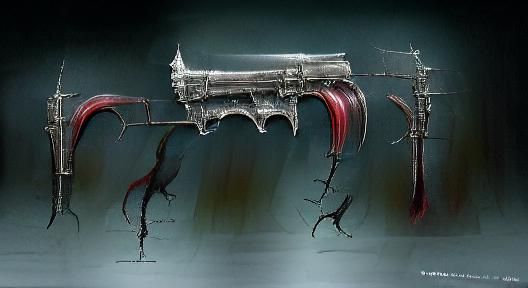 Gothic Bloodborne Weapon Concept Art