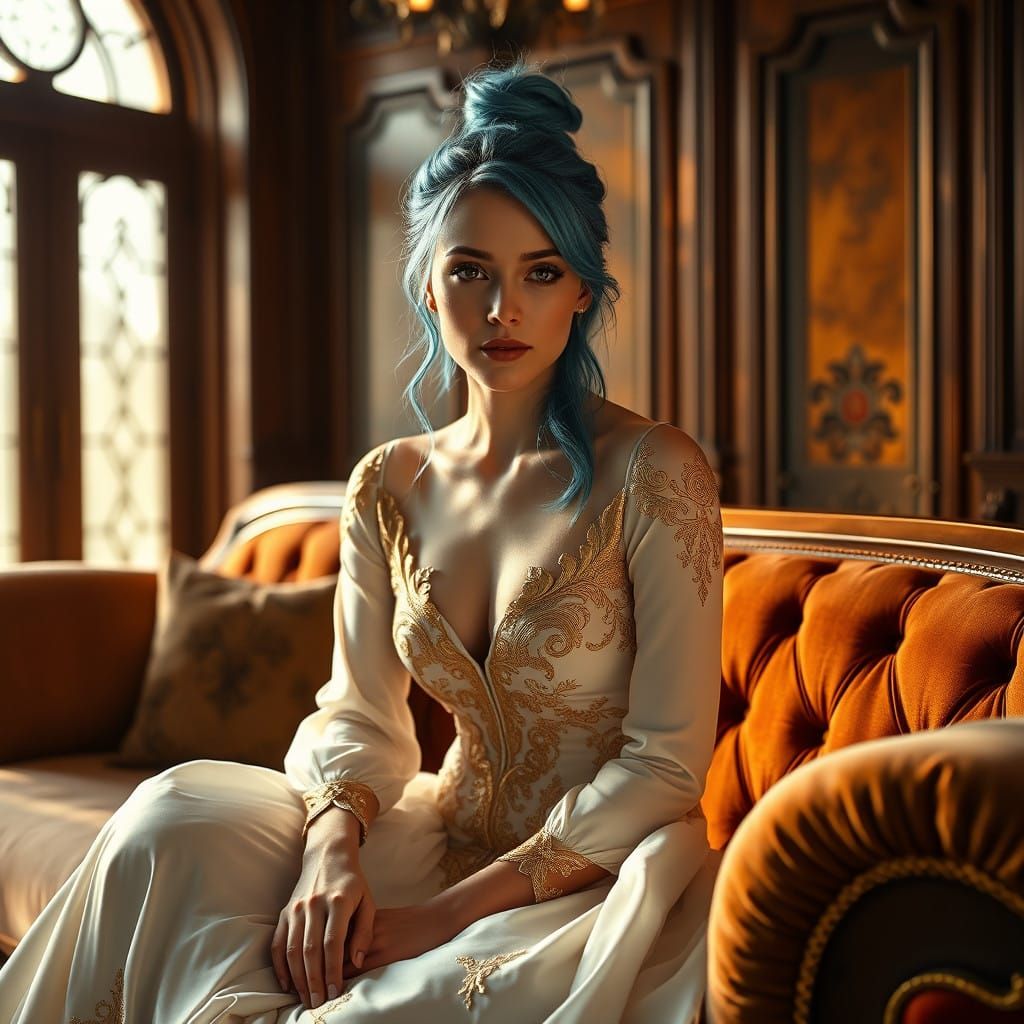 Ethereal Art Nouveau Goddess