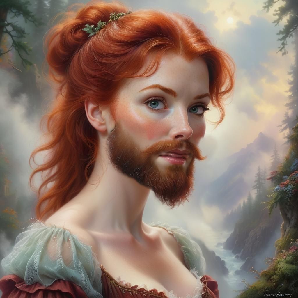 Red headed bearded lady