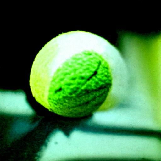 Close-Up of a Classic Bright Yellow Tennis Ball