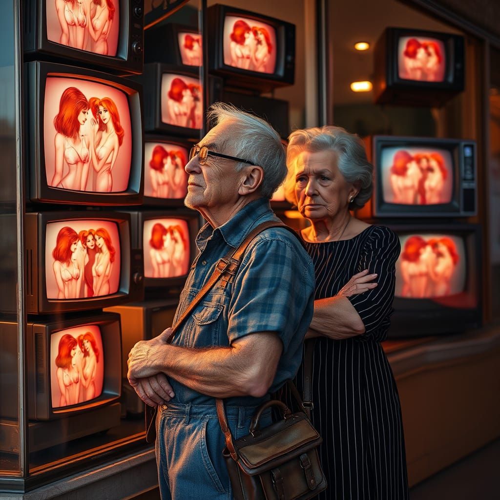 Nostalgic American Main Street Scene in a Whimsical, Hyperre...