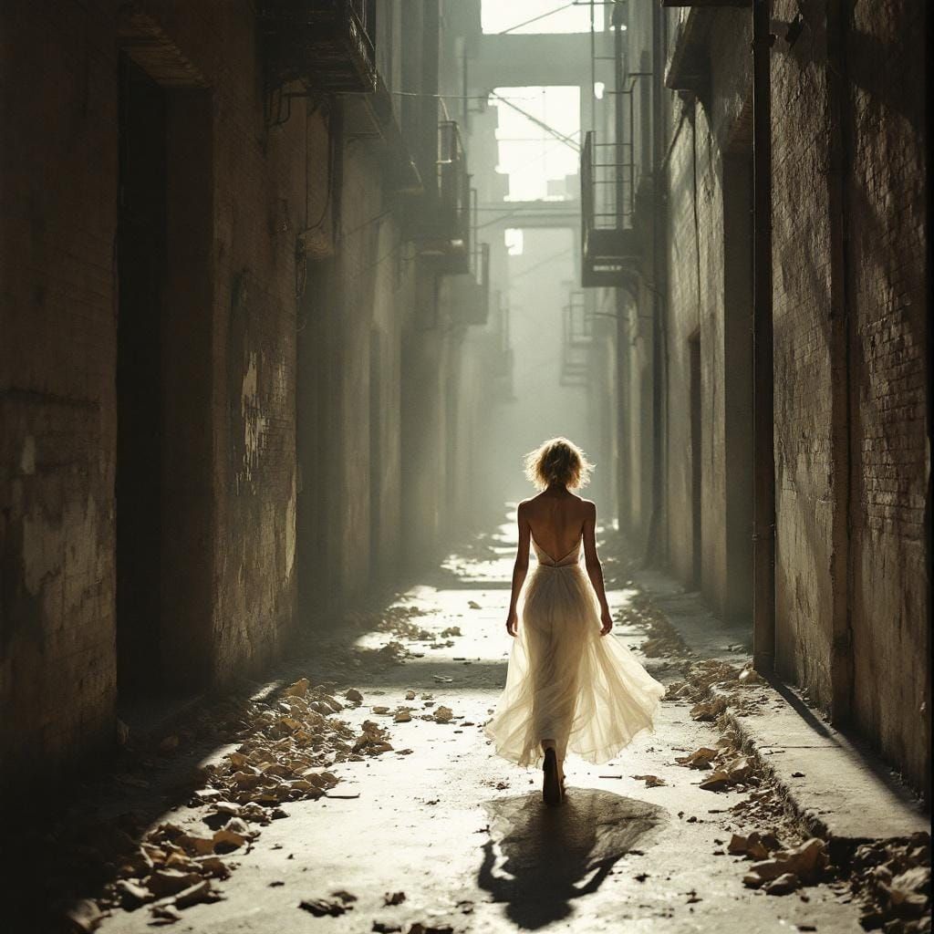 Bleached Elegance: Desolate Streets in Bleached Colors