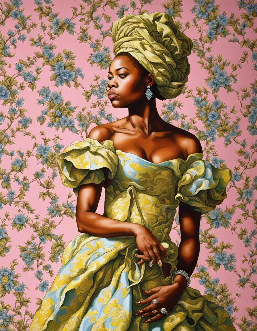 "illustration by Kehinde Wiley"