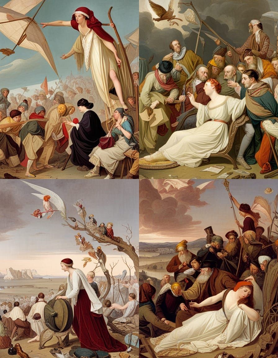 Victorian Fairy Scene Painting