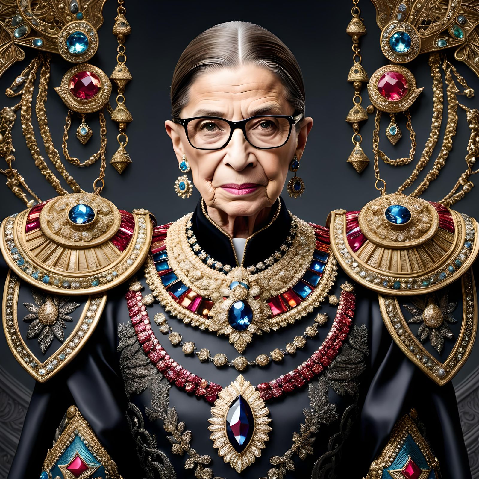 Armored Ruth Bader Ginsburg, Fantasy Warrior