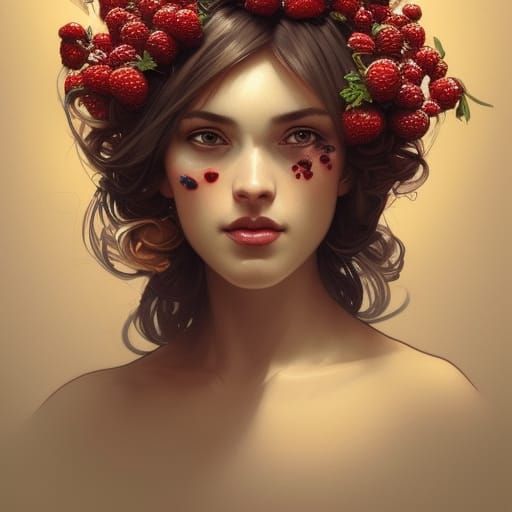 Woman with Berries: Hyperdetailed Portrait in Unreal Engine