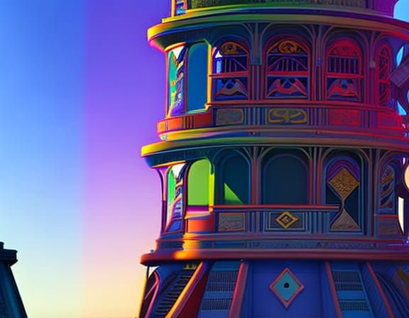 Psychedelic Portrait of Buddy Sharing a Dime