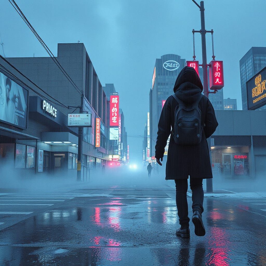 Neon Streets of Cyberpunk Tokyo