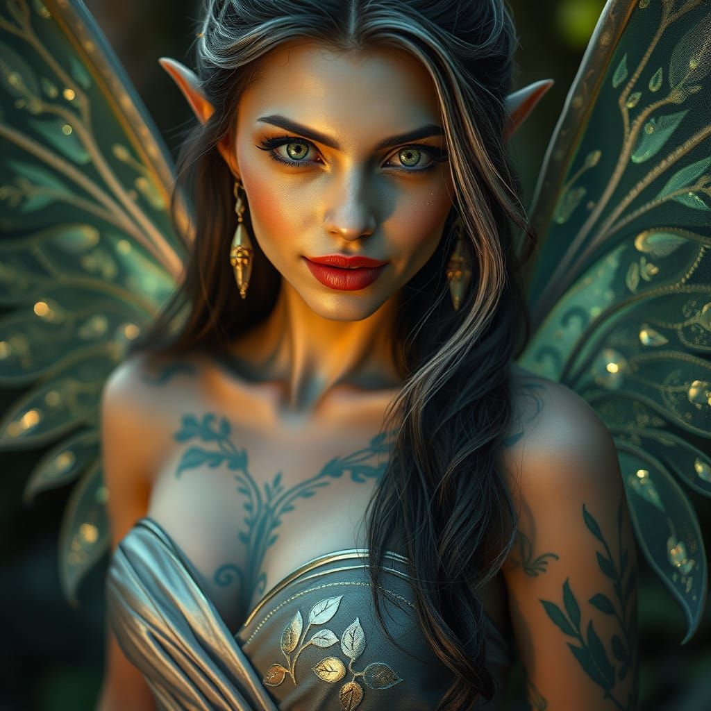 Enchanting Elf Portrait in Elegant HDR Style