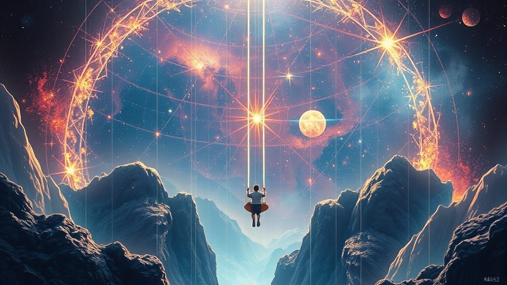 Cosmic Astral Illustration of a Fading World