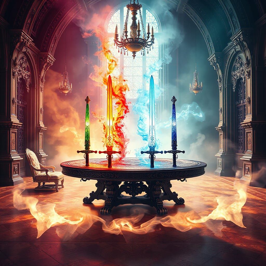 Elemental Swords in Mystical Castle