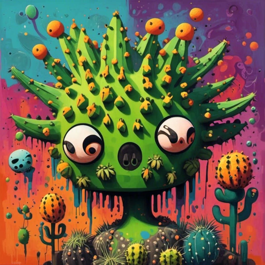 Colorful Graffiti Art with Melting Textures