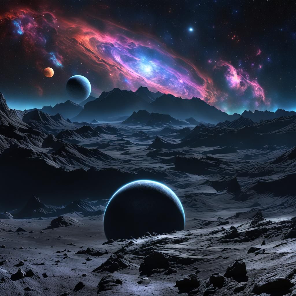 Vast Darkness: A Nebula in Star-Filled Space