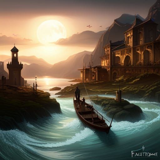 Spectacular Ghost City Fantasy Art in 8K Resolution