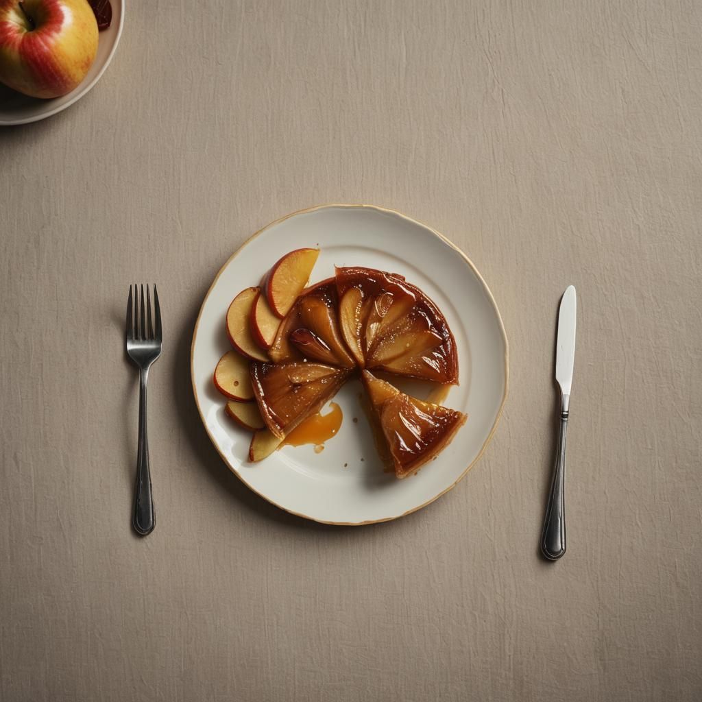 Tarte Tatin Slice in Cinematic Lighting