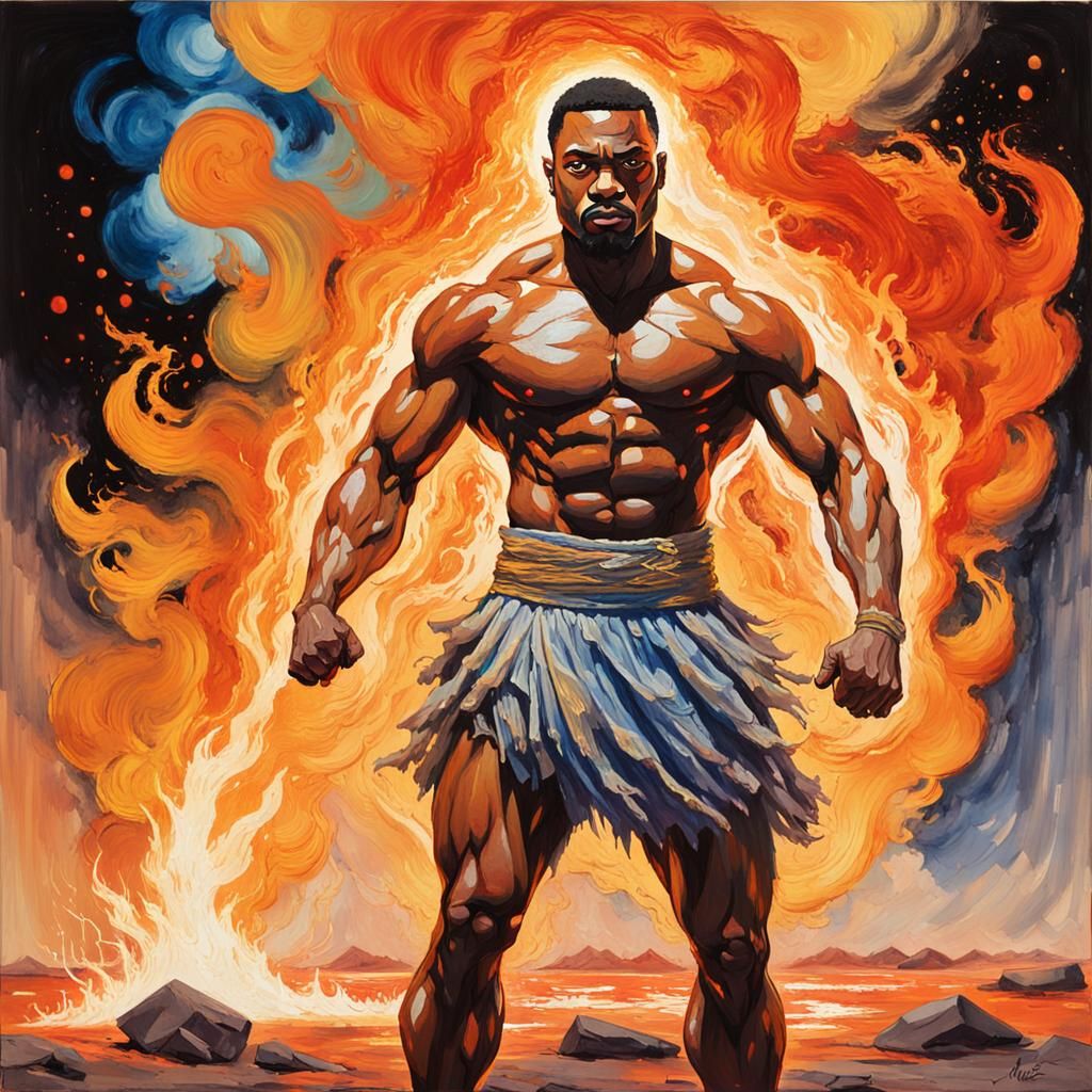 Cyberpunk Hologram Kano in Gouache Masterpiece