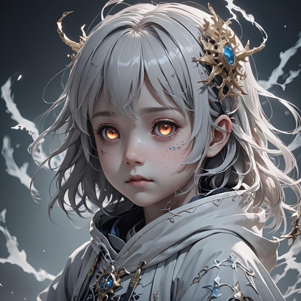 Ghost Child in Detailed 3D Anime Art