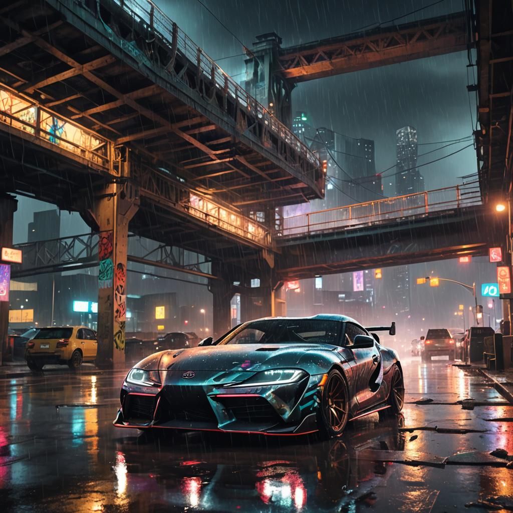 Supra GR Pandem Graffiti Art in Neon Noir City