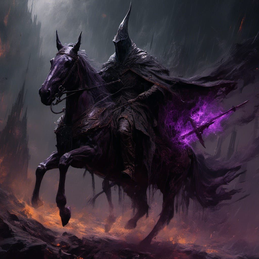 Witch King on Nazgul: Dark Fantasy Concept Art