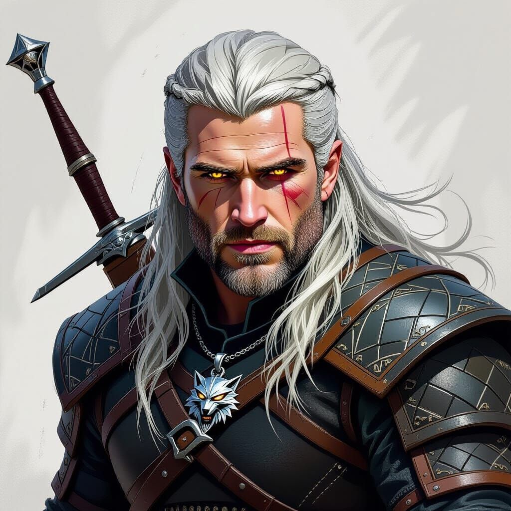 Fantasy Warrior with Sword in Frazetta Style