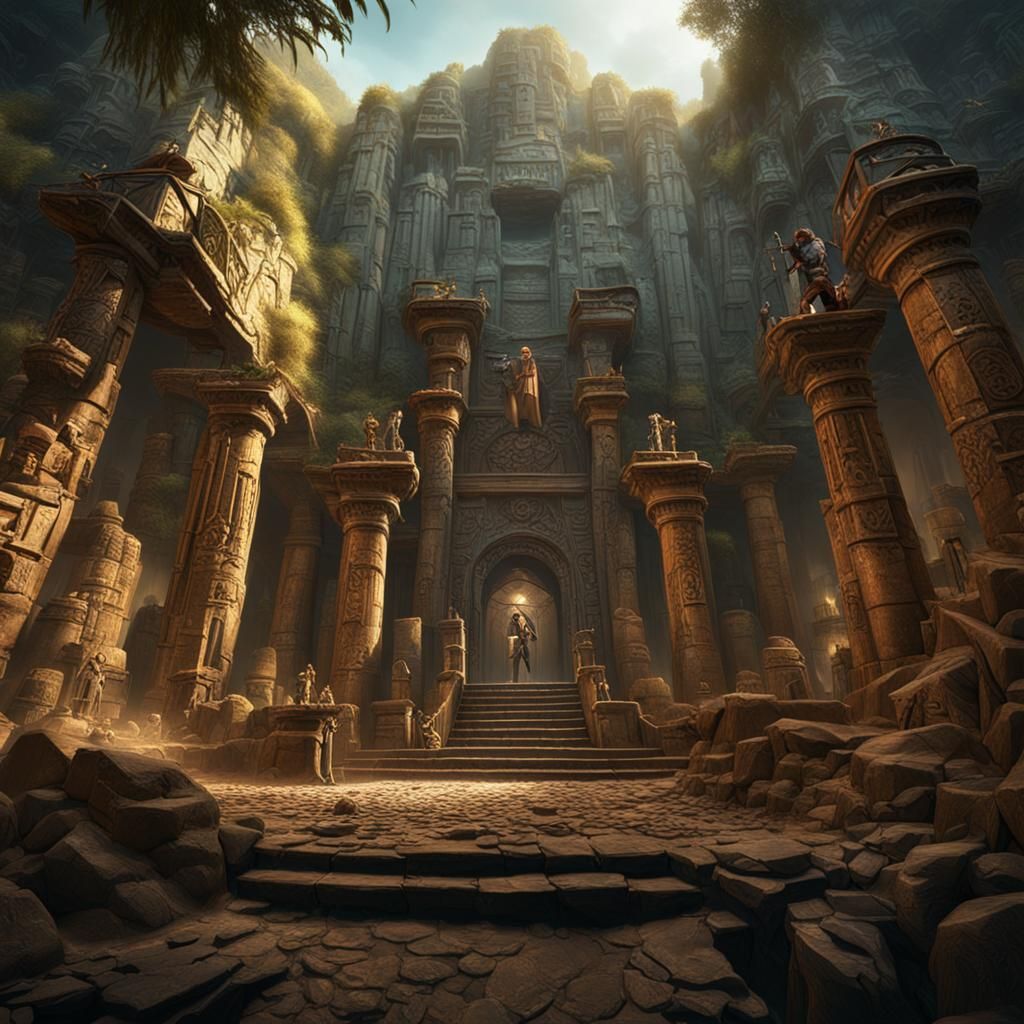 Ruined Temple Concept Art in Unreal Engine 5