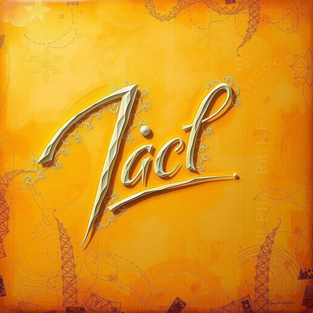 Elegant Calligraphy on Golden Parchment