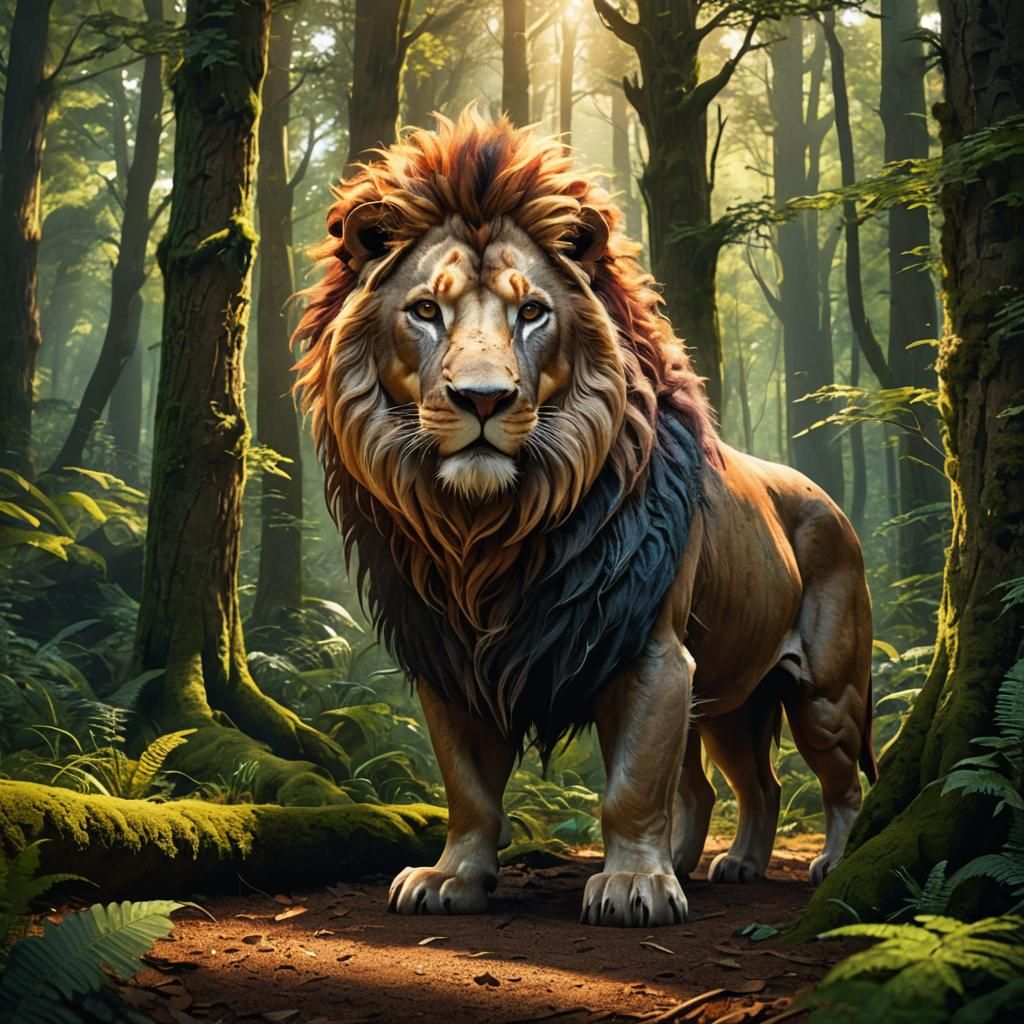 Half-Pig Half-Lion Creature in German Forest