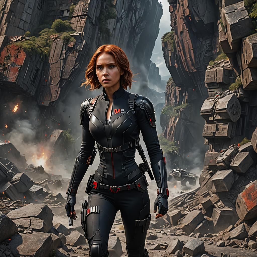 Detailed Matte Painting of a Superhero Woman