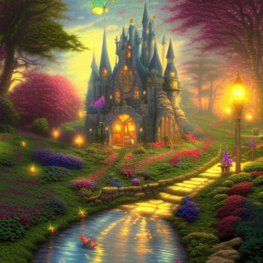 Whimsical Fairy Wonderland in Baroque Style