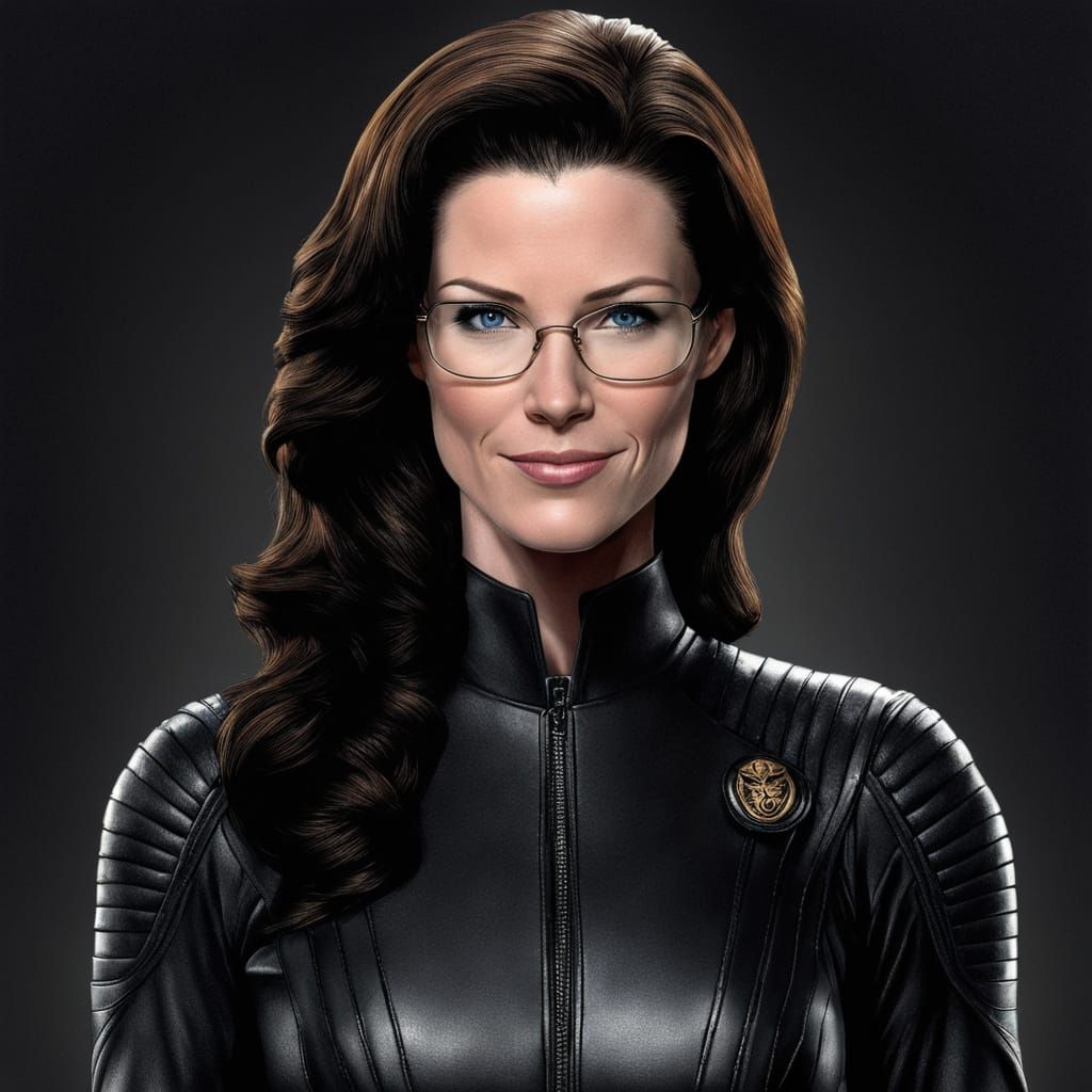 Bridget Regan as Baroness in Leather Catsuit