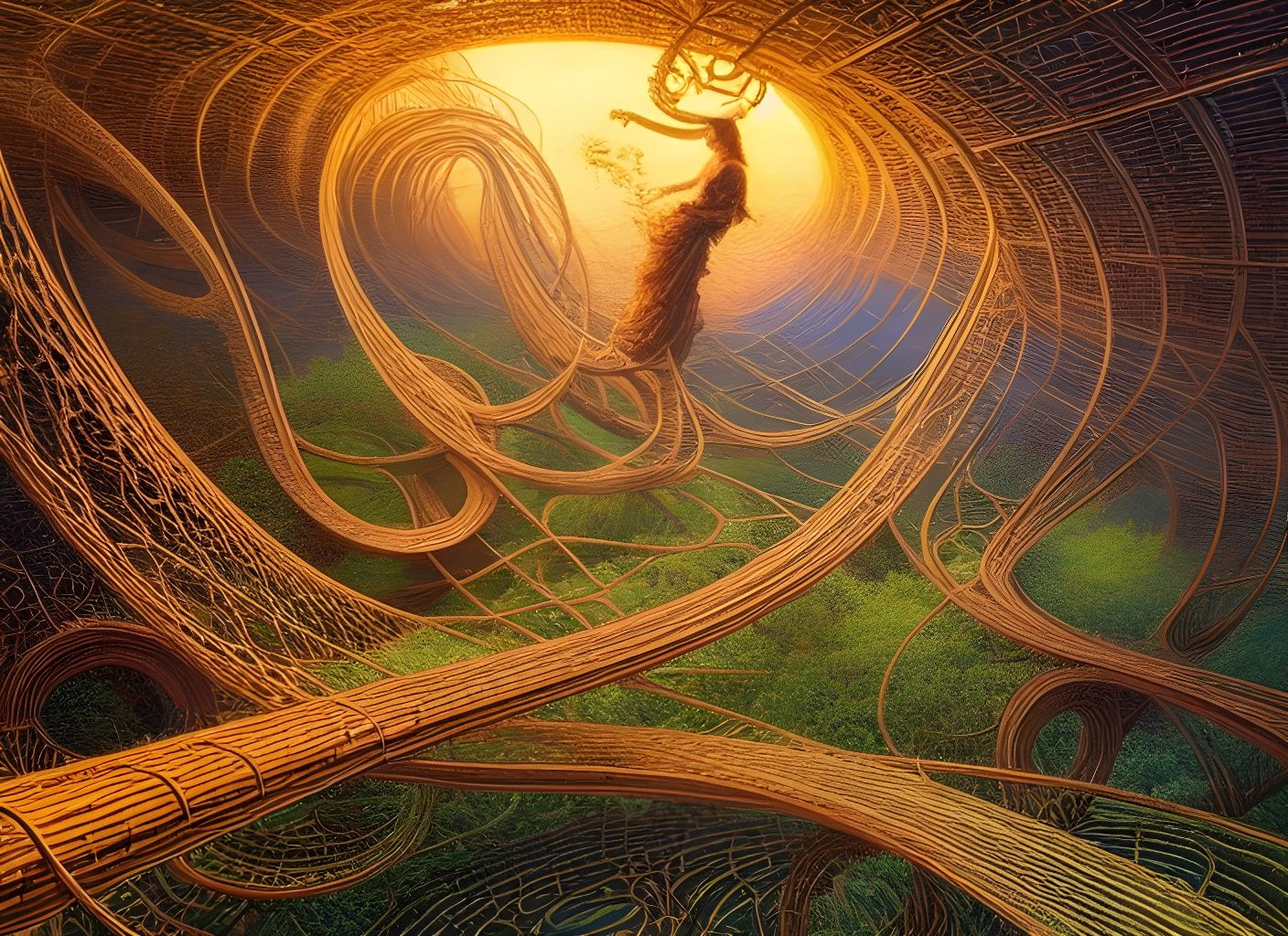 Surreal Ancient Land: Digital Illustration in 8K