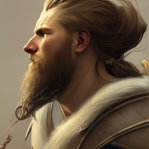 Heroic Viking Gnome Wizard Portrait in Fantasy Art