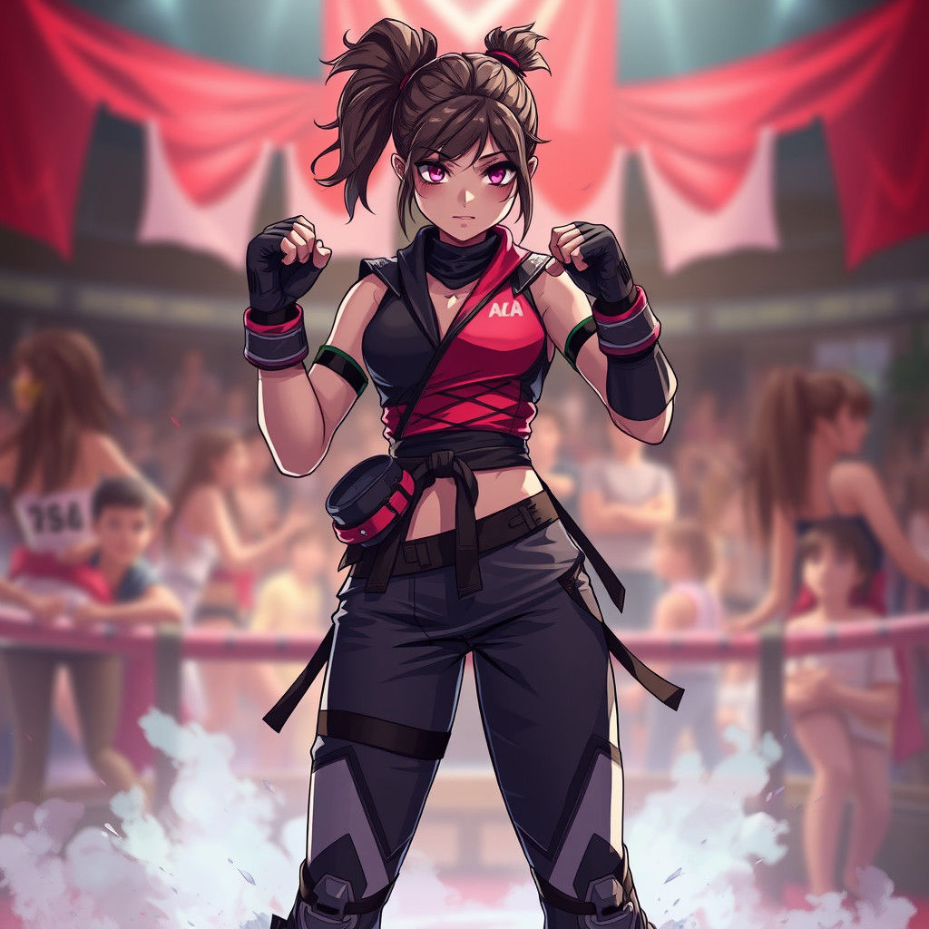 Panamanian Girl Fighter in Anime Style Tournament