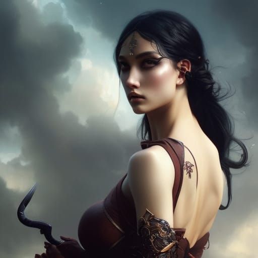 Gymnast Portrait in Final Fantasy Style