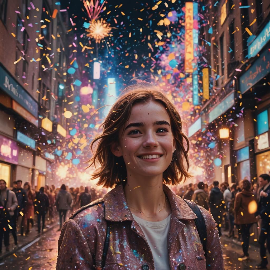 Solitary New Year: Cinematic Film Still