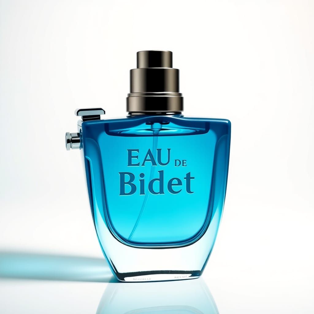 Luxurious Blue Toilet Bottle Eau de Bidet Aftershave